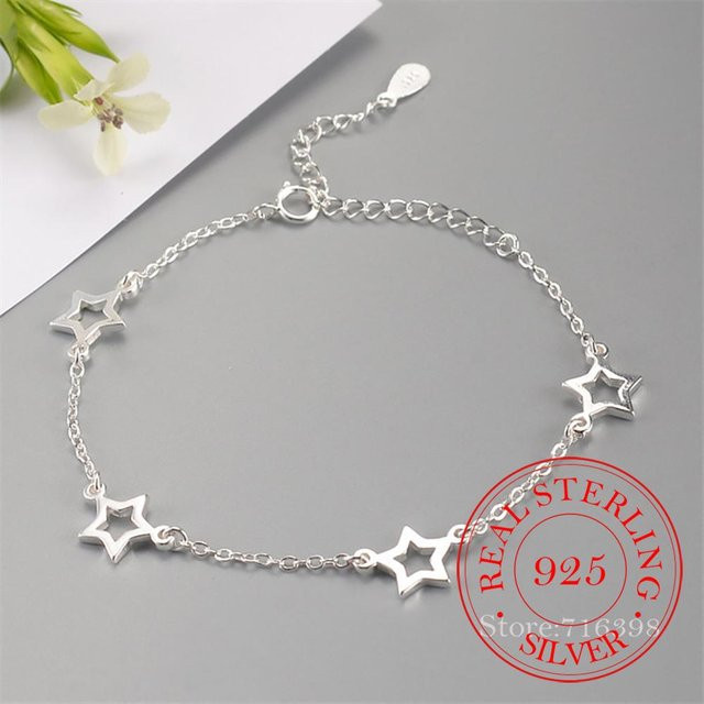Armband 925 Silber, Stern Charm, Damen - Bild 1