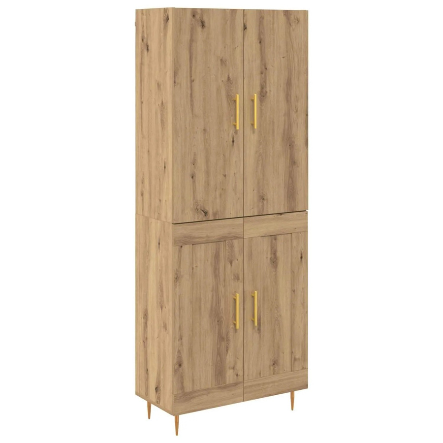 vidaXL Highboard Artisan-Eiche in Braun, B/T/H: 69,5 x 34 x 180 cm - Bild 2