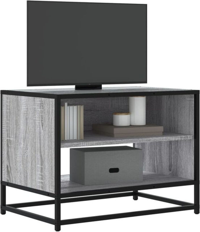 Vidaxl TV-Schrank Industrial Grau aus Holzwerkstoff und Metall B/T/H: 61 x 40 x 46 cm - Bild 1