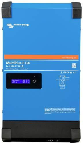 Victron Energy MultiPlus-II Wechselrichter 24/3000/70-32 230V GX in Blau mit integriertem Laderegler, 3000W, 24V-230V - Bild 1