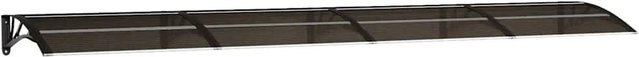 vidaXL Türvordach Schwarz aus Polycarbonat mit B: 400 cm, T: 75 cm - Bild 1