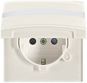 ABB Geräteeinsatz Schutzkontakt-Steckdose Typ F IP44 Weiß B: 7,0 cm, H: 6,2 cm - Bild 1