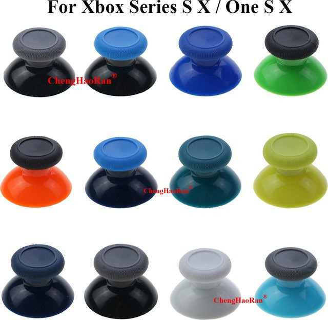 ChengHaoRan 2 Stück 3D Analog Thumbstick Grip Joystick Kappen für Xbox One Series X S in Weiß und Blau - Bild 1