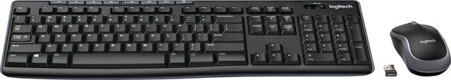 Logitech MK270 Kabelloses Tastatur-Maus-Set mit Membran-Tastatur in Schwarz (QWERTZ DE) - Bild 1