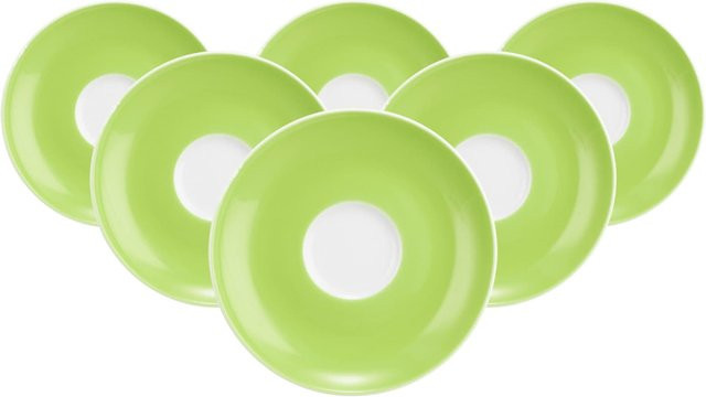 Seltmann Weiden Espressountertassen Liberty Pure Colors Grün aus Porzellan 6er Set Durchmesser: 12 cm - Bild 1