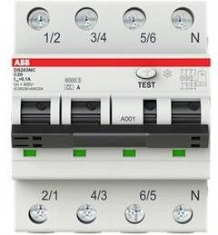 ABB RCBO FI-Schutzschalter und Leitungsschutzschalter 20A 0,1A 415V in Weiß - Bild 1