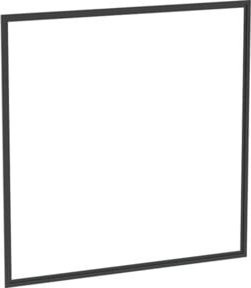 Geberit Abdeckrahmen One für Unterputz-Montage, Breite: 90 cm, Farbe: Schwarz matt/Aluminium pulverbeschichtet - Bild 1