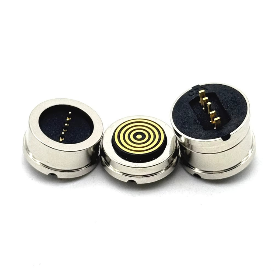 LAJQTAO 360 Grad kreisförmiger magnetischer Pogo-Pin-Steckverbinder 5-polig, Männlich-Weiblich-Sonde, DC-Stromladebuchse, Farbe: Silber - Bild 2