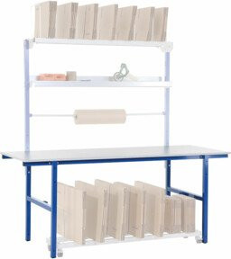 Rocholz Pack- und Arbeitstisch SYSTEM BASIC in Grau, B/H/T: 160 x 85 x 80 cm - Bild 1