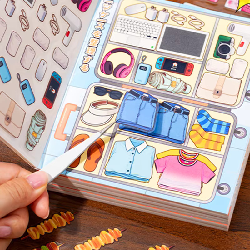 Mr. Paper Kawaii PET-Aufkleberbuch mit 24 Blättern, bunte 3D-Szenenaufkleber für dein Tagebuch, Scrapbooking und Planer - Bild 1