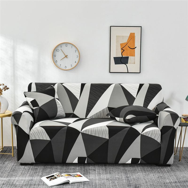 Housmife Elastischer Sofabezug mit geometrischem Muster in Multicolour, Schonbezug für Sofa und Sessel aus Polyester-Elasthan, Breite: 90-140 cm - Bild 2