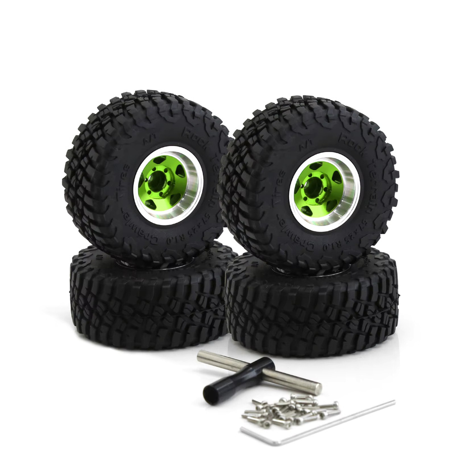 RS RC Mud Terrain Reifen 1.0 Beadlock Felgen Set, Zubehör - Bild 2