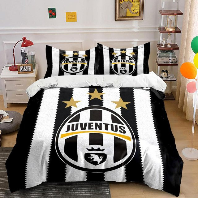 Juventus Logo Bettwäscheset SOOS in Schwarz mit Bettbezug und Kissenbezügen, B/H: 200 x 220 cm - Bild 1