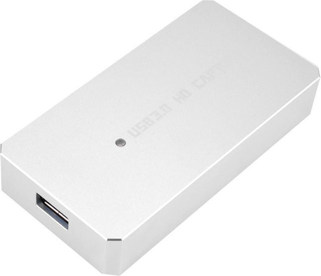 ezcap HD Live-Streaming-Spielkonverter Full HD 1080P USB-Videoadapter-Recorder in Silber mit USB-C Anschluss - Bild 1