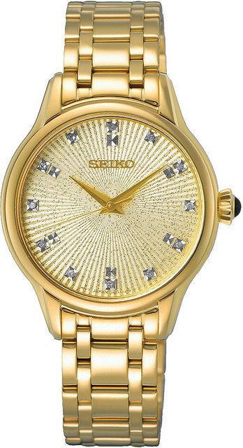 Seiko Armbanduhr Conceptual Series, Diamant, Edelstahl, Gold, Quarz, 30 mm, Damen - Bild 1