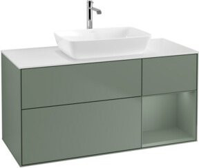 V&B Waschtischunterschrank Finion in Olivenlackierung, Breite: 120 cm, Tiefe: 50,1 cm, Höhe: 50,1 cm - Bild 1