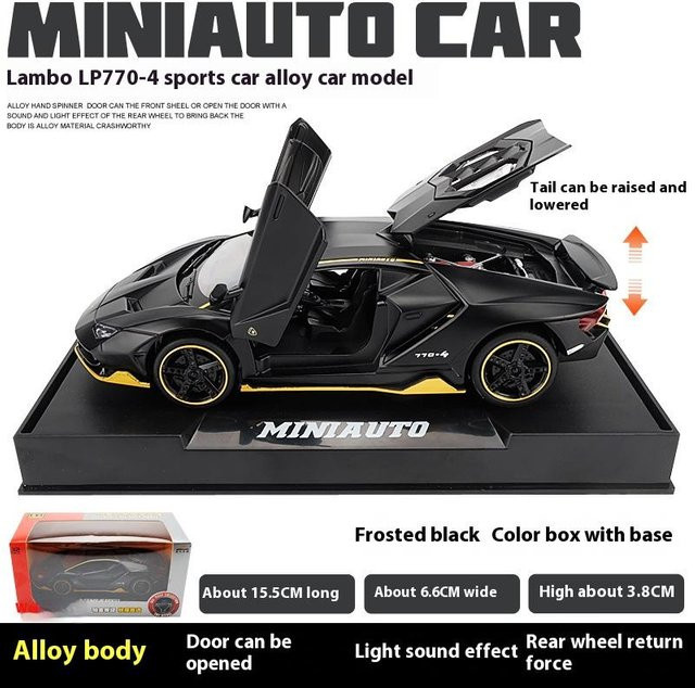 Linyi toy car Lambor Lp770 Modellauto, 1:32, Metall, Licht und Musik, ab 14 Jahren - Bild 1