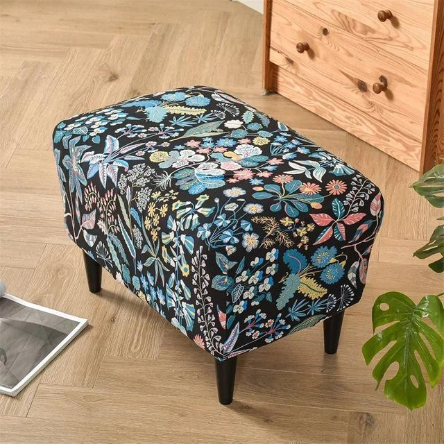 Boho-Stil Stretch-Sesselbezug aus Spandex für Ohrensessel und Fußhocker, Mehrfarbig - Bild 1