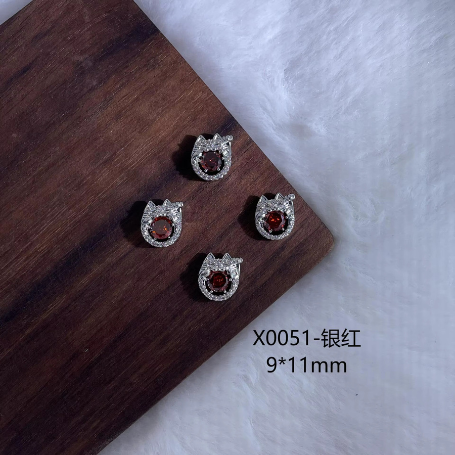 kaniu Nail Art Charms, 4 Stück, Silber Zirkon, Glänzend - Bild 2