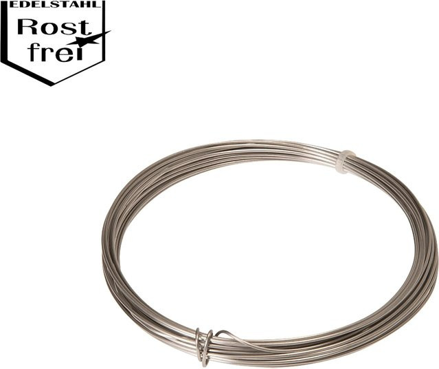 Conacord Stahldraht aus rostfreiem Edelstahl in Silber, Durchmesser: 0,8 mm, Länge: 9 m - Bild 1