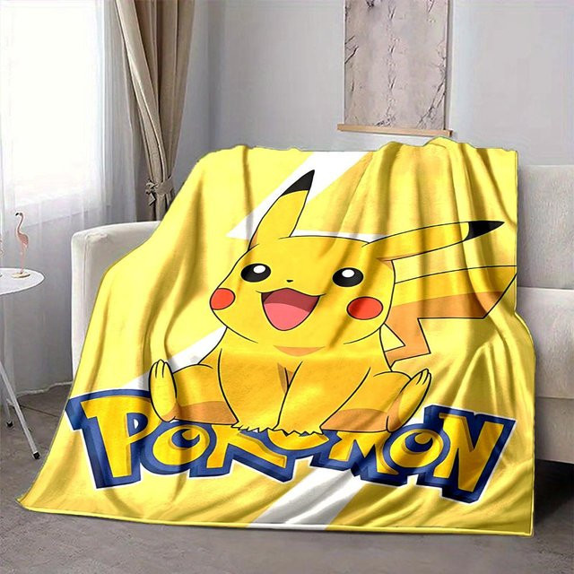Yun2 Home Pikachu Pokémon Flanellndecke Gelb B/H: 80 x 120 cm - Bild 1