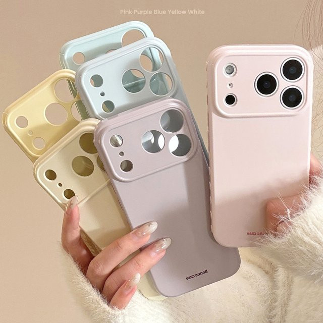 MUQGEW Handyhülle im koreanischen Stil mit Buchstaben-Design in Bonbonfarben für iPhone 12 bis iPhone 17 Pro Max, stoßfest und weich, Mehrfarbig - Bild 1
