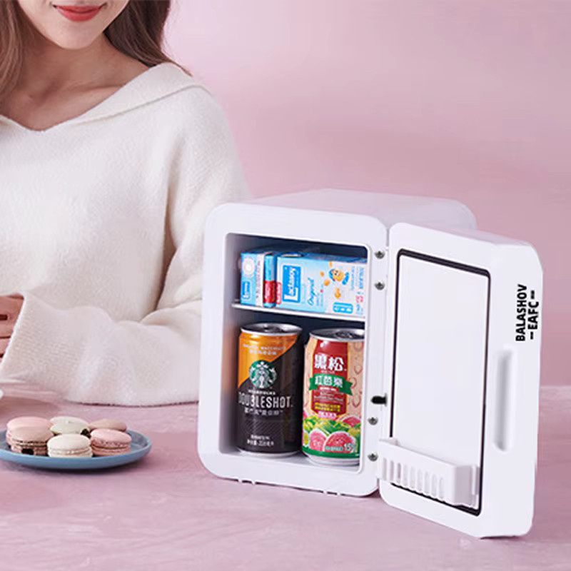BALASHOV Mini-Kühlschrank für Kosmetik in Weiß mit Spiegel, 4l tragbarer Multifunktions-Kühlschrank für Auto, Camping und Zuhause - Bild 3