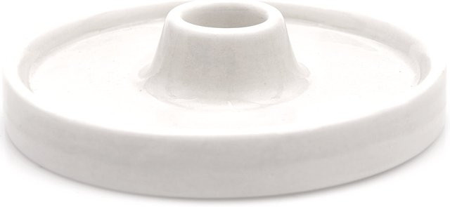 Rico Design Keramikkerzenhalter für Stabkerzen in Weiß, B/T/H: 11,5 x 11,5 x 3 cm - Bild 1