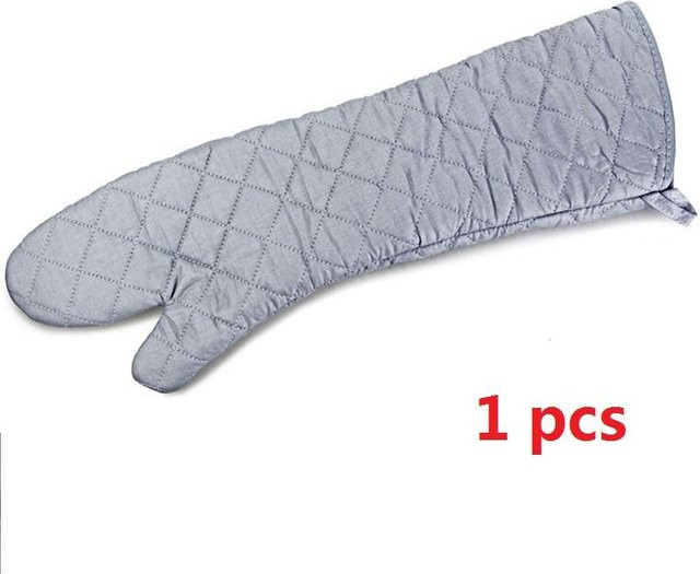 Hitzebeständige Ofenhandschuhe aus Baumwolle von Household supplies MH, lange Grillhandschuhe mit rutschfester Oberfläche, Länge: 58,4 cm - Bild 1