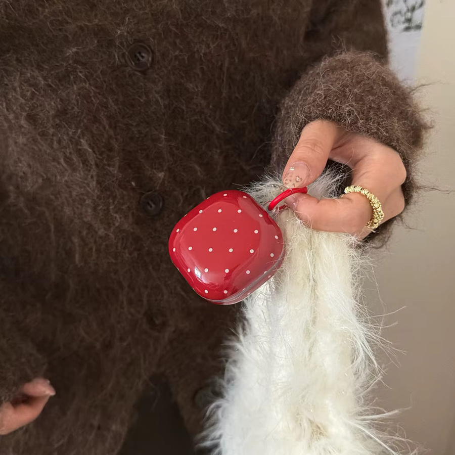 Stoßfeste Schutzhülle für Samsung Galaxy Buds 4 Pro, 3 Pro, 2 Pro, FE und Live in Rot mit Polka-Dot-Muster - Bild 4