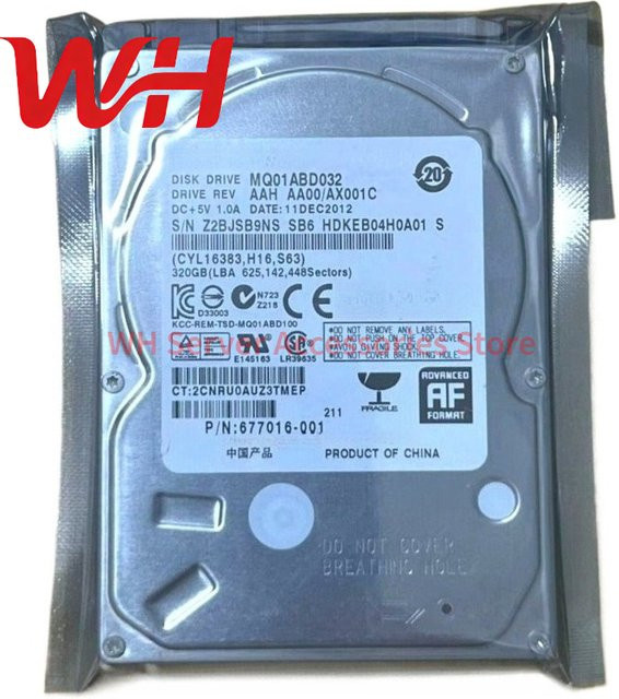 Toshiba MQ01ABD032 320GB 2,5 Zoll SATA HDD Laptop-Festplatte mit 5400 RPM und 8MB Cache - Bild 1
