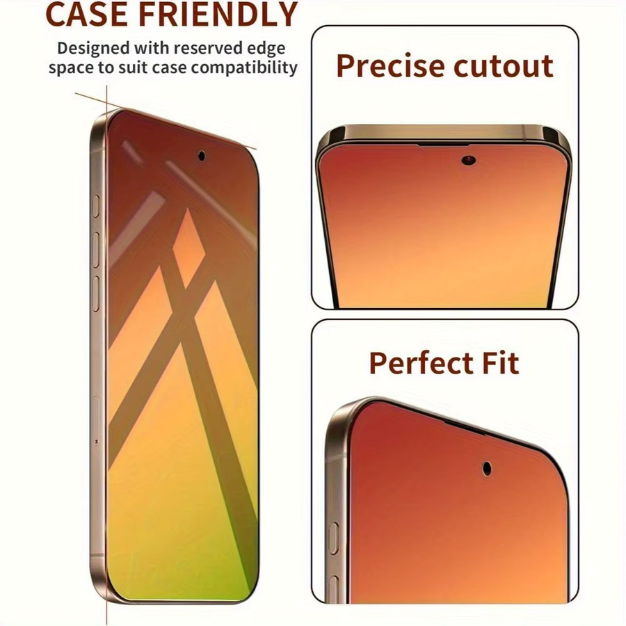 NNBILI Sichtschutzfolie und Objektiv-Displayschutzfolie für iPhone 17 Pro Max, Set aus 2 Sichtschutzfolien und 2 Objektiv-Schutzfolien, kratzfest und blasenfrei mit vollständiger Abdeckung - Bild 3