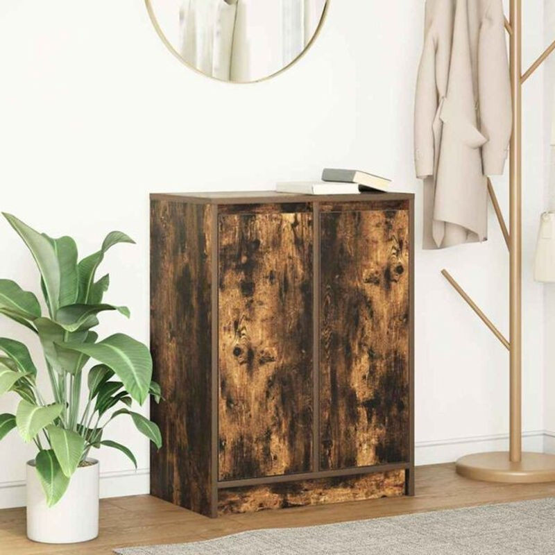 Vidaxl Sideboard in Räuchereiche, Braun, Holzwerkstoff, B/T/H: 57 x 34 x 76 cm - Bild 1
