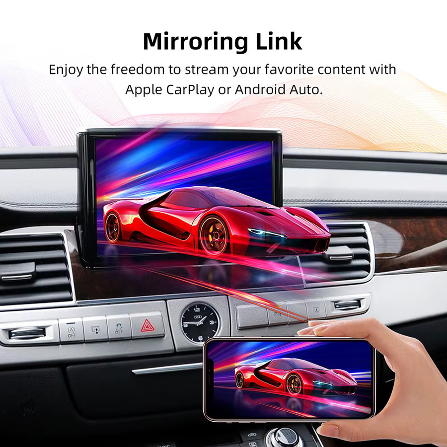 ANYFAR Wireless CarPlay und Android Auto Retrofit Kit für Audi A8 2010–2017, 6,5 Zoll Bildschirm, MMI 3G, Schwarz - Bild 3