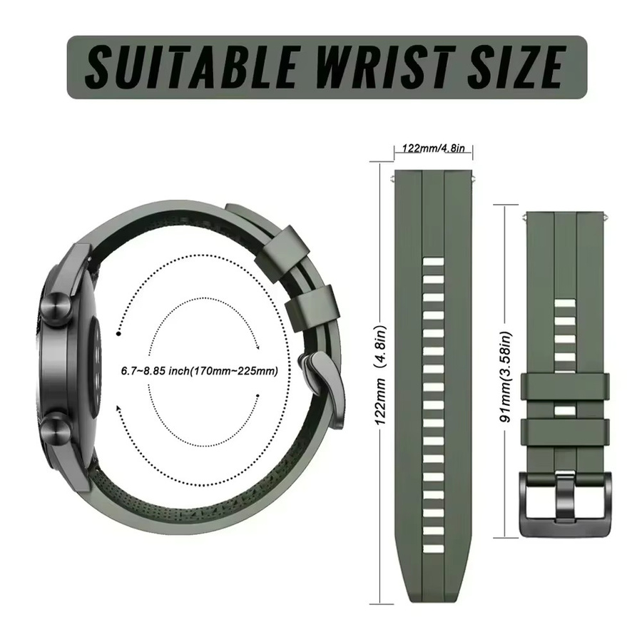 Hiyii Uhrenarmband Silikon, 22 mm - Bild 1