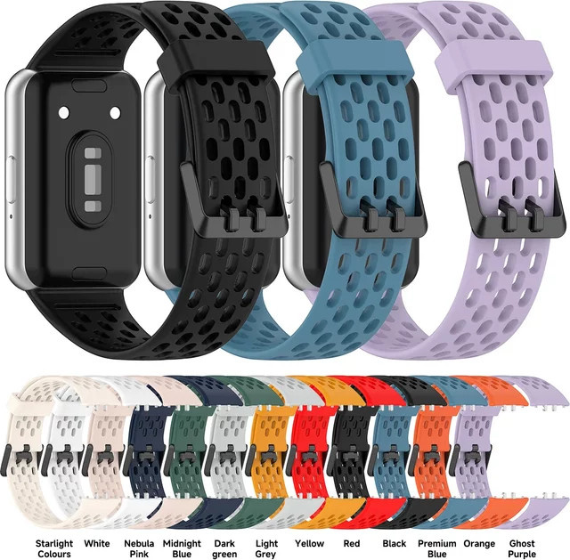 CHIICSMART Uhrenarmband Silikon, Bunt, Unisex, für Samsung Galaxy FIT 3 - Bild 1