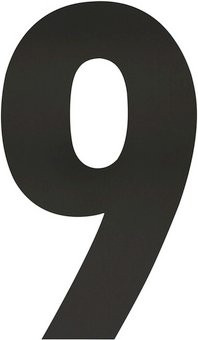 Intersteel Hausnummer 9 XL aus Edelstahl in Mattschwarz - Bild 1