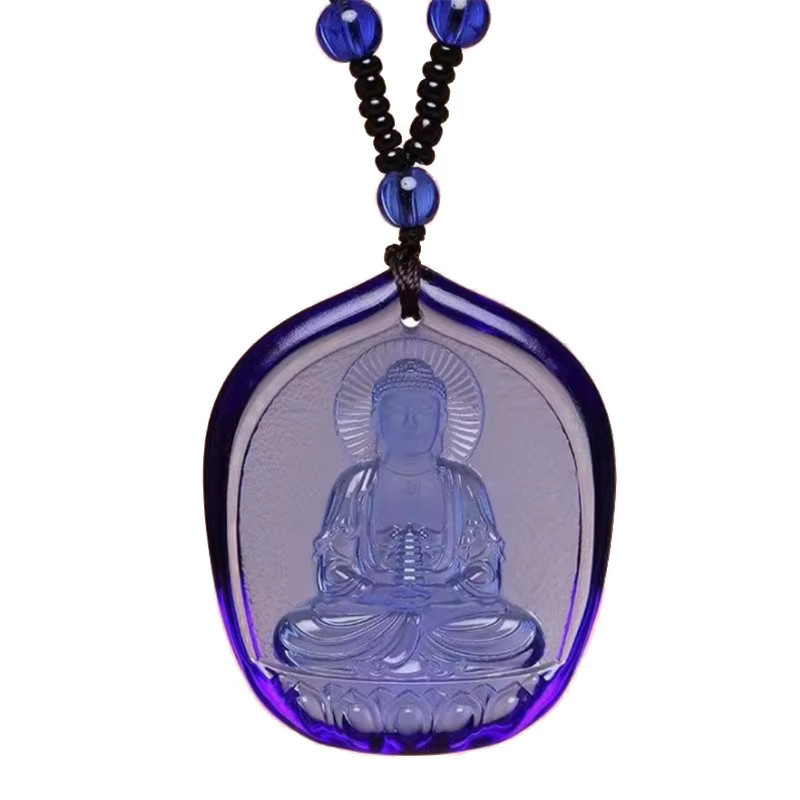 Velishy Halskette, Perle, Buddha Statue Anhänger, Bunt, Unisex - Bild 2