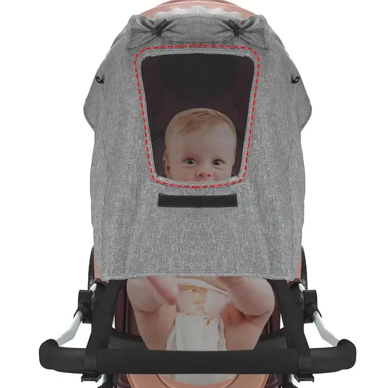 Ardo Universeller Kinderwagen-Sonnenschutz mit UV-Schutz in Grau - Bild 2