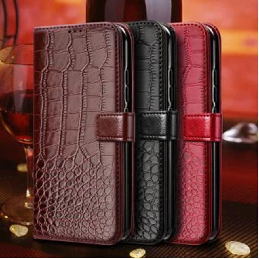 Magnetische Flip Ledertasche für Nokia 2 3 3.1 5 5.1 6 6.1 7 7.1 8 8.1 Sirocco Plus X5 X6 X7 2018 in Braun mit Kartenhalter - Bild 1