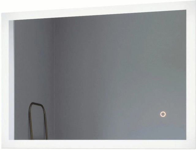 Aquabatos LED Wandspiegel Rechteckig mit Antibeschlag Funktion, Dimmbar, Kaltweiß 6400K, Breite: 80 cm, Höhe: 60 cm - Bild 1