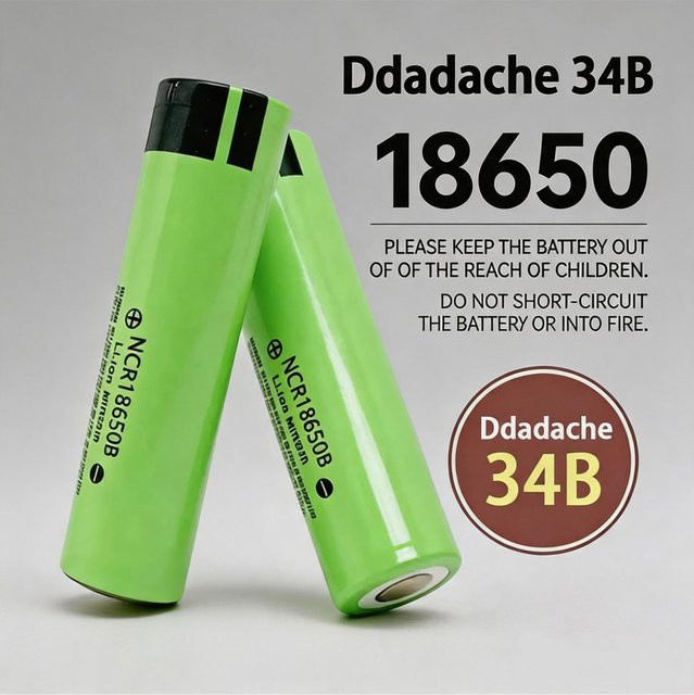 NCR18650 Lithium-Ionen Akku 3400mAh 3,7V in Grün für Taschenlampen und Mikrofone - Bild 1