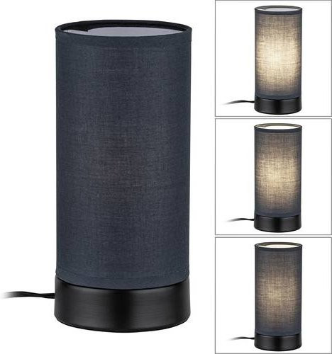 Paulmann Tischlampe 77059 in Schwarz mit Stoffschirm und E14 Fassung - Bild 1