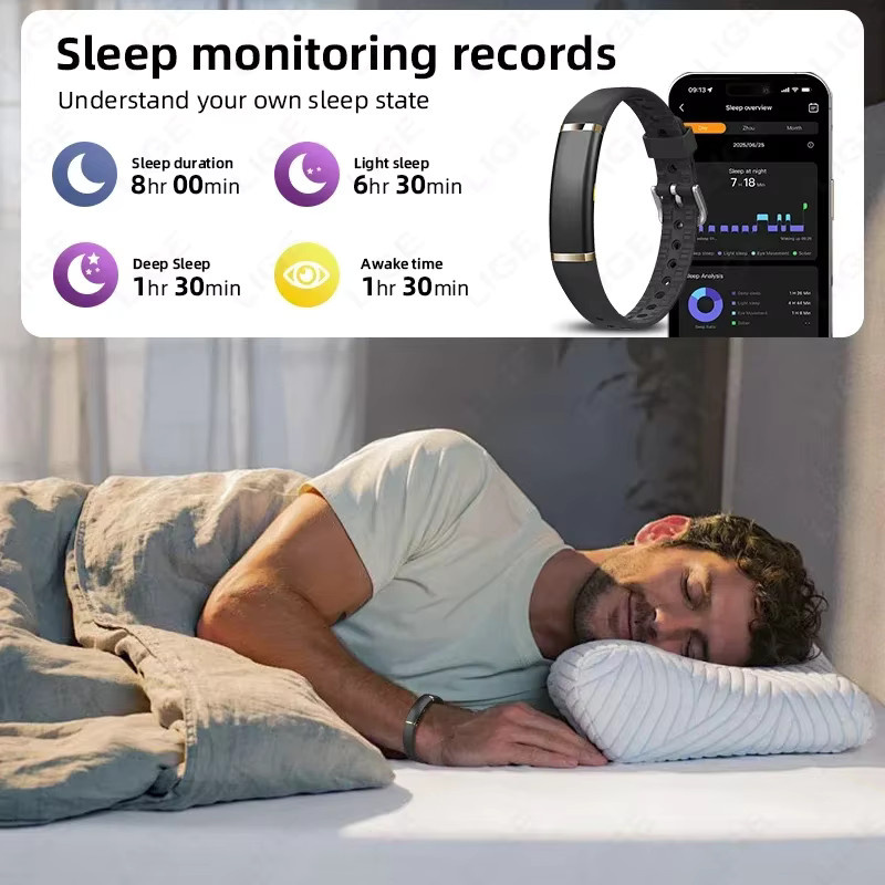 LIGE Fitness Tracker Smartband in Schwarz mit Herzfrequenz- und Schlafüberwachung, wasserdicht, kompatibel mit Android und iOS - Bild 4
