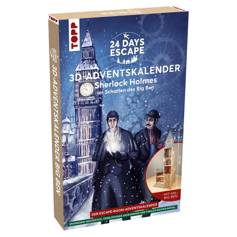24 DAYS ESCAPE Sherlock Holmes und das Geheimnis von Big Ben 3D-Adventskalender ab 10 Jahren - Bild 2