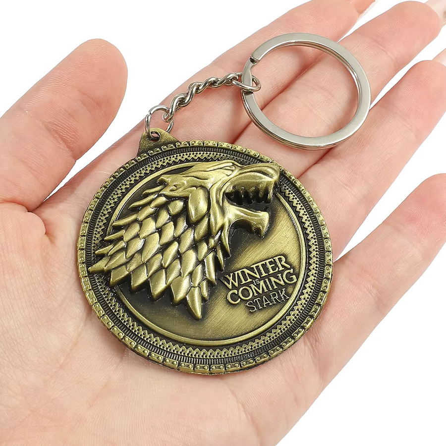 Bandai Schlüsselanhänger Haus Stark Wolfskopf-Abzeichen - Bild 3
