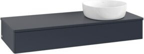 V&B Waschtischunterschrank Antao mit Beleuchtung, Farbe Blau lackiert, B/T/H: 120 x 50 x 19 cm - Bild 1