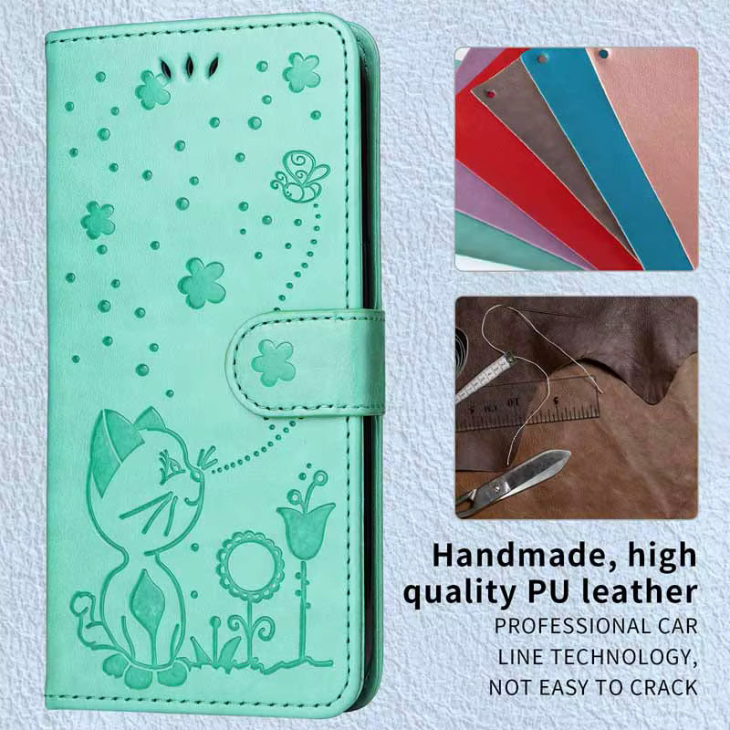 Xiaomi Brieftaschenhülle aus PU-Leder für Poco C65 C71 C75 C85 X3 Pro X4 GT F4 F3 M3 M4 Pro 4G 5G in Blau - Bild 2