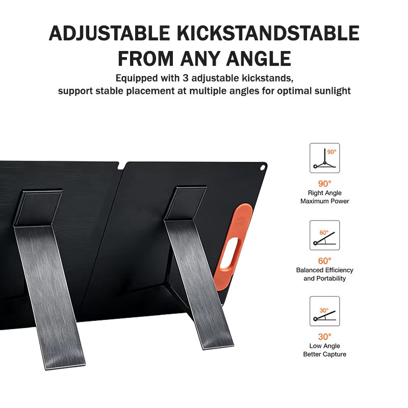 CHUBAN Tragbares faltbares Solarpanel 200W Monokristallines Solarladegerät IP68 Wasserdicht in Schwarz - Bild 3