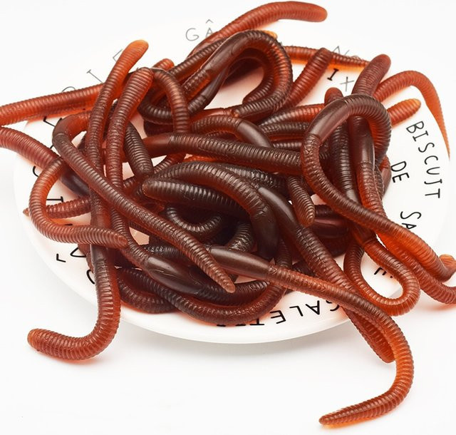 Meade Roter Wurmköder, künstlicher roter Wurm, Simulationsköder - Bild 1